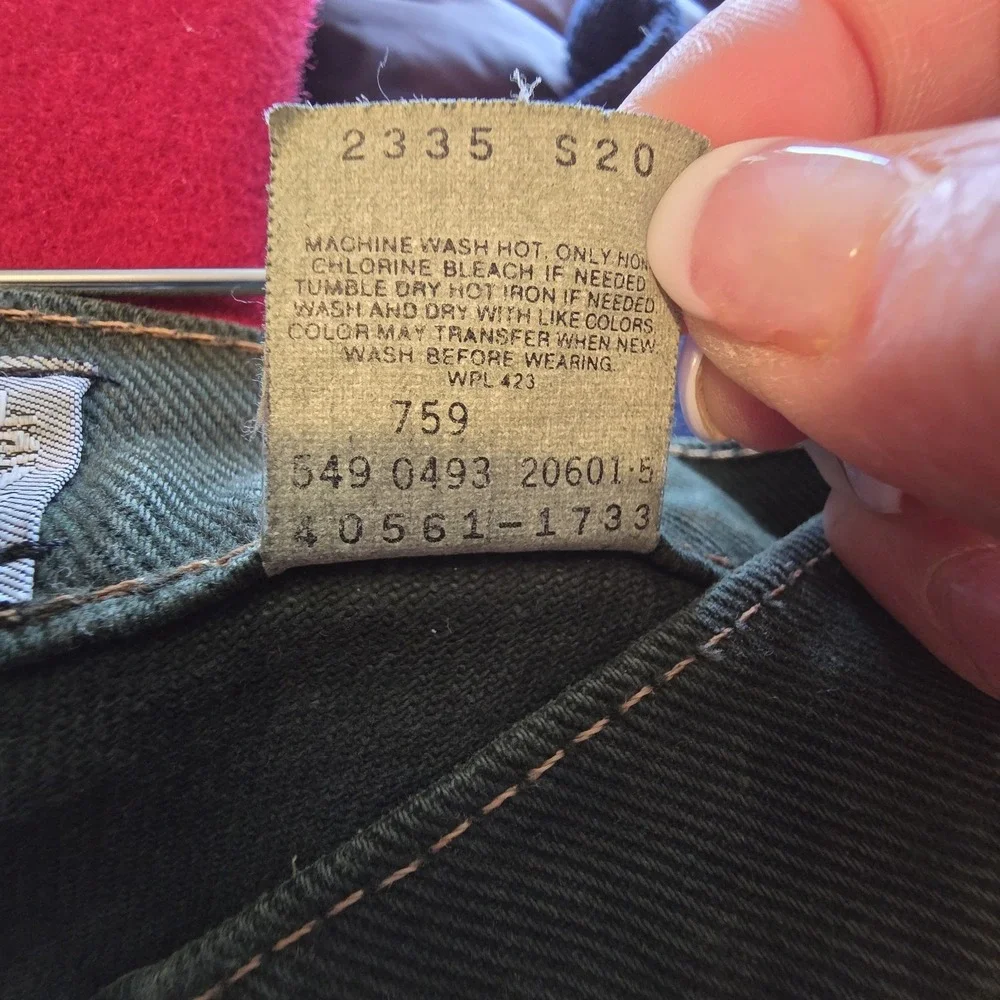 Vintage 1993 Levis Silver Tab Jeans Mens 34x32 Green Baggy USA Grunge Skater EUC